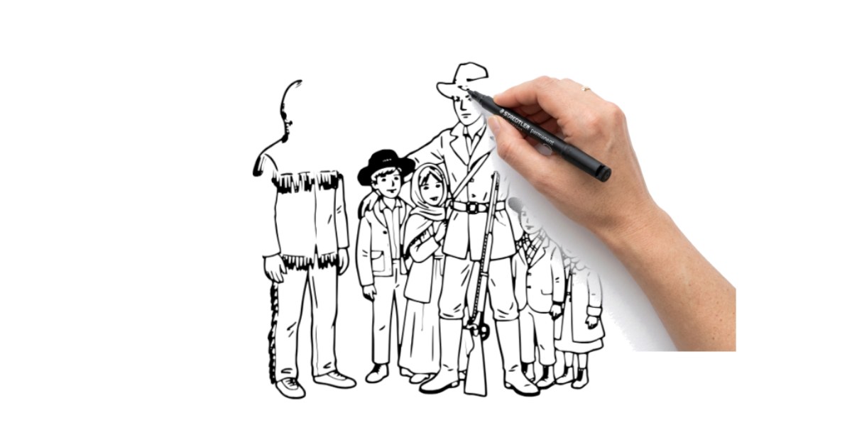 Mão desenhando num vídeo do Spike Doodle